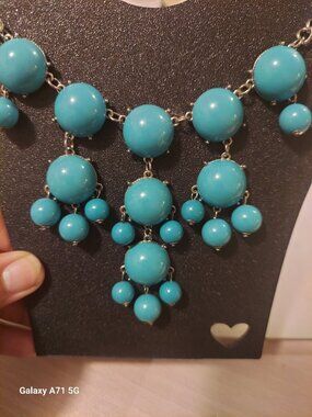 Vintage Blue Bubble Necklace